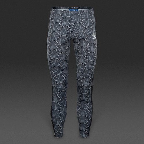 Adidas Originals Shell Tile AOP Shiny Leggings Shiny Black for Women